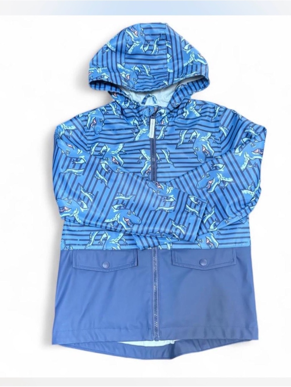 Cat & Jack Dinosaur Hooded Rain Jacket size S (6/7) - Picture 2 of 6